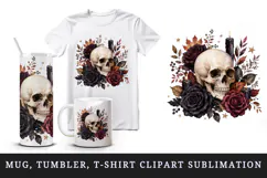 Halloween tumbler, mug wrap, clipart sublimation design Product Image 1