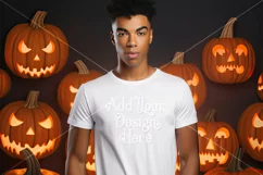 Halloween T Shirt Mockup Male, White T-Shirt Mockup, d1 Product Image 2