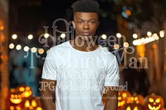 Halloween T Shirt Mockup Male, White T-Shirt Mockup, d2 Product Image 1