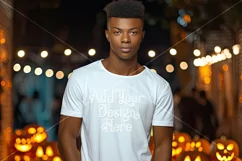 Halloween T Shirt Mockup Male, White T-Shirt Mockup, d2 Product Image 2
