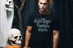 Halloween T Shirt Mockup Male, Black T-Shirt Mockup, d13 Product Image 2