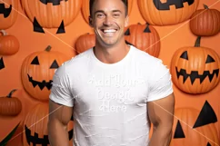 Halloween T Shirt Mockup Male, White T-Shirt Mockup, d3 Product Image 2