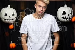 Halloween T Shirt Mockup Male, White T-Shirt Mockup, d30 Product Image 1