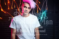 Halloween T Shirt Mockup Male, White T-Shirt Mockup, d39 Product Image 1