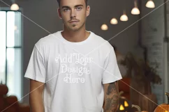 Halloween T Shirt Mockup Male, White T-Shirt Mockup, d4 Product Image 2
