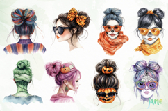 Halloween Messy Bun Png Bundle Product Image 6