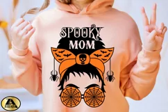 Spooky Mom SVG Halloween Messy Bun SVG Mom Life SVG Cut File Product Image 4