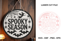 Spooky Season Sign SVG | Halloween Laser Cut File Product Image 2