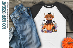 Cute Halloween Highland Cow Clipart Product Image 2