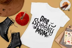 One Spooky Mom SVG, Halloween SVG, Halloween Shirt SVG Product Image 2