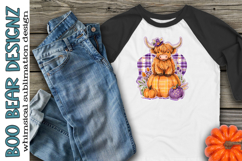 Super Cute Halloween Highland Cow Clipart Product Image 2