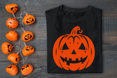 Halloween Pumpkin Silhouette SVG Cut File. Scary Pumpkin SVG Product Image 2