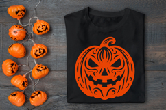 Halloween Pumpkin Silhouette SVG Cut File. Scary Pumpkin SVG Product Image 2