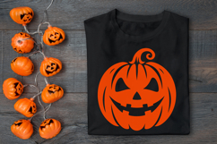 Halloween Pumpkin Silhouette SVG Cut File. Scary Pumpkin SVG Product Image 2