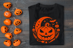 Halloween Pumpkin Silhouette SVG Cut File. Scary Pumpkin SVG Product Image 2