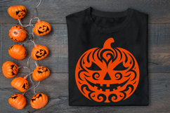 Halloween Pumpkin Silhouette SVG Cut File. Scary Pumpkin SVG Product Image 2