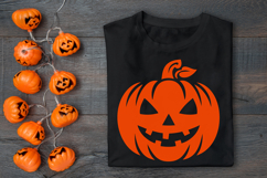 Halloween Pumpkin Silhouette SVG Cut File. Scary Pumpkin SVG Product Image 2