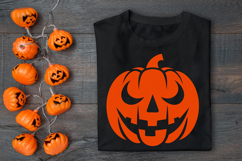 Halloween Pumpkin Silhouette SVG Cut File. Scary Pumpkin SVG Product Image 2