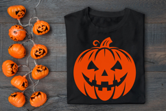 Halloween Pumpkin Silhouette SVG Cut File. Scary Pumpkin SVG Product Image 2