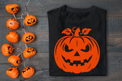 Halloween Pumpkin Silhouette SVG Cut File. Scary Pumpkin SVG Product Image 2