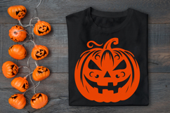 Halloween Pumpkin Silhouette SVG Cut File. Scary Pumpkin SVG Product Image 2