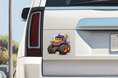 Cute Halloween Monster Truck Clipart - 10 Transparent PNGs Product Image 7