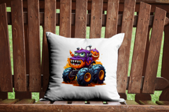 Cute Halloween Monster Truck Clipart - 10 Transparent PNGs Product Image 9