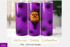 Halloween Tumbler Sublimation|Puffy Monster Tumbler Wrap Product Image 1