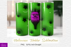 Cute Halloween Monster Tumbler Wrap|3d Puff Halloween Product Image 1