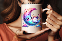 halloween moon ghost couple png, halloween ghost couple clipart, cute halloween ghost love design, kawaii ghost couple under moon, halloween couple sublimation png, halloween romantic ghost art, moonlight ghost couple design, halloween spooky cute couple 
