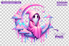 halloween moon robe ghost png, celestial ghost clipart, mystical halloween sublimation, magical ghost design, moon halloween ghost png, halloween sublimation clipart, kawaii ghost halloween art, spooky celestial ghost png, moon robe halloween design, ench