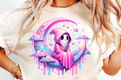 halloween moon robe ghost png, celestial ghost clipart, mystical halloween sublimation, magical ghost design, moon halloween ghost png, halloween sublimation clipart, kawaii ghost halloween art, spooky celestial ghost png, moon robe halloween design, ench