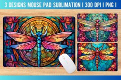 Stained Glass Mouse Pad Sublimation Design | PNG Product Image 1
