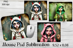 Little GIRL grunge style Mouse Pad Sublimation png Product Image 1