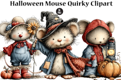 Halloween Mouse Quirky Clipart Product Image 1