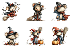 Halloween Mouse Quirky Clipart Product Image 2
