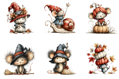 Halloween Mouse Quirky Clipart Product Image 6