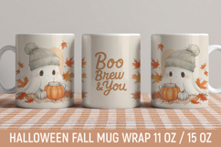 Halloween Mug Wraps for 11 oz &amp; 15 oz | Fall Sublimation PNG Product Image 1
