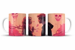 Halloween Mug Wrap Sublimation Designs, Halloween Tree Mug, Halloween Png