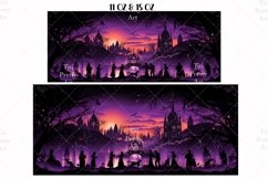 Watercolor Halloween Mug Wrap Sublimation Designs, 3d Mug, Halloween Png