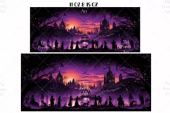 Watercolor Halloween Mug Wrap Sublimation Designs, 3d Mug, Halloween Png