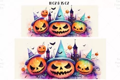 Halloween Mug Wrap Sublimation Designs, Halloween Tree Mug, Halloween Png