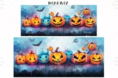 Halloween Mug Wrap Sublimation Designs, Halloween Tree Mug, Halloween Png