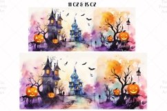 Halloween Mug Wrap Sublimation Designs, Halloween Tree Mug, Halloween Png