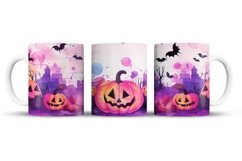 Halloween Mug Wrap Sublimation Designs, Halloween Tree Mug, Halloween Png