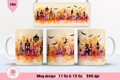 Halloween Mug Wrap Sublimation Designs, Halloween Tree Mug, Halloween Png