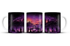 Watercolor Halloween Mug Wrap Sublimation Designs, 3d Mug, Halloween Png