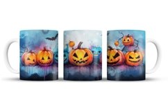 Halloween Mug Wrap Sublimation Designs, Halloween Tree Mug, Halloween Png