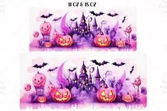 Halloween Mug Wrap Sublimation Designs, Halloween Tree Mug, Halloween Png