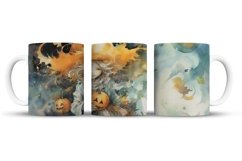 Halloween Mug Wrap Sublimation Designs, 3d Mug, Halloween Png